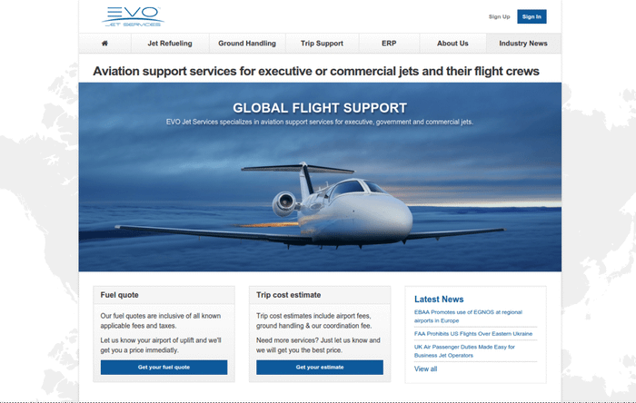 EVO Jet Services: Flight Support Ops Platform