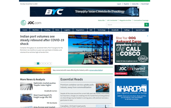 Journal of Commerce: Custom Site Search