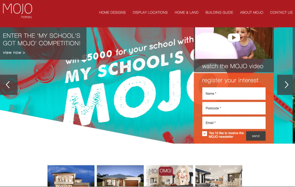 Mojo Homes: Home Builder Website