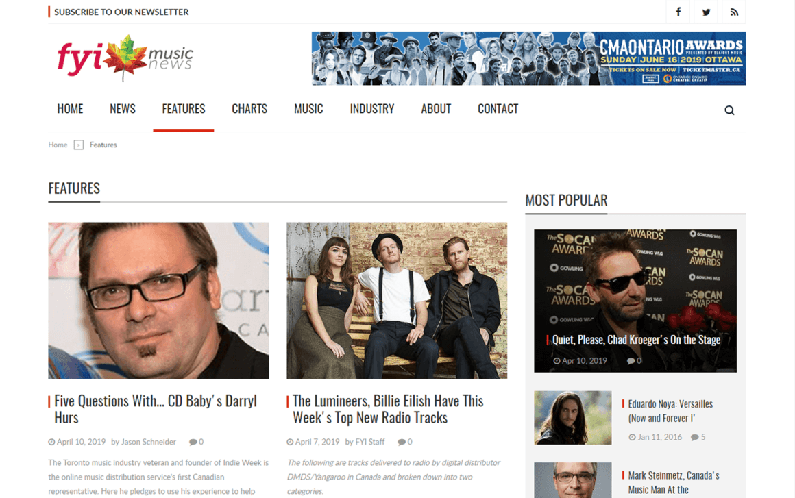Fyimusic News