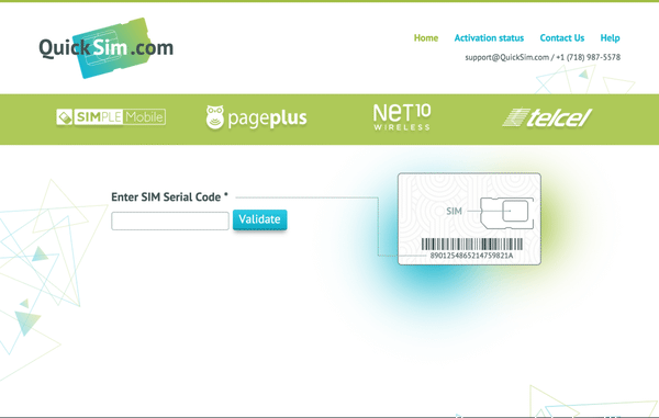 QuickSim: Instant SIM Activation Portal