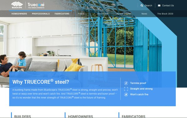 Truecore Steel: Steel Building Company Website
