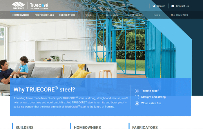 Truecore Steel: Steel Building Company Website