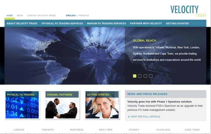 Velocity Trade: Multi-Asset Trading Firm Site